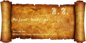 Mojzer Noémi névjegykártya
