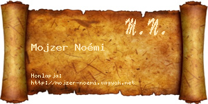 Mojzer Noémi névjegykártya