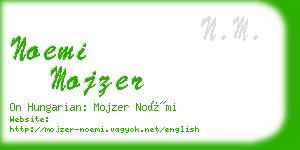 noemi mojzer business card